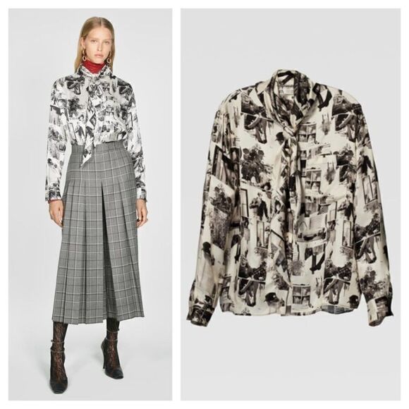 ZARA STUDIO Printed Photograph Shirt - Picture 1 of 13